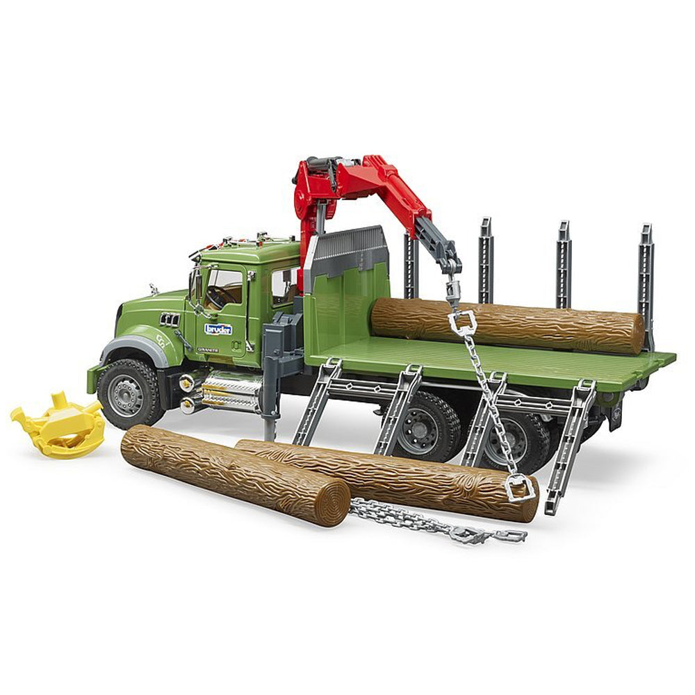 240-02824-bruder-1-16-mack-granite-timber-truck-w-crane-logs-kids-toy-4y