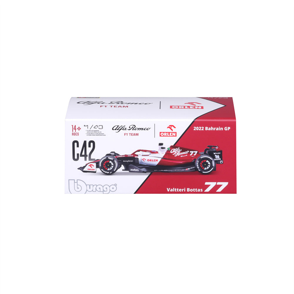 44138068b-bburago-1-43-2022-f1-alfa-romeo-c42-no-77-bottas-w-driver-model-toy-14y