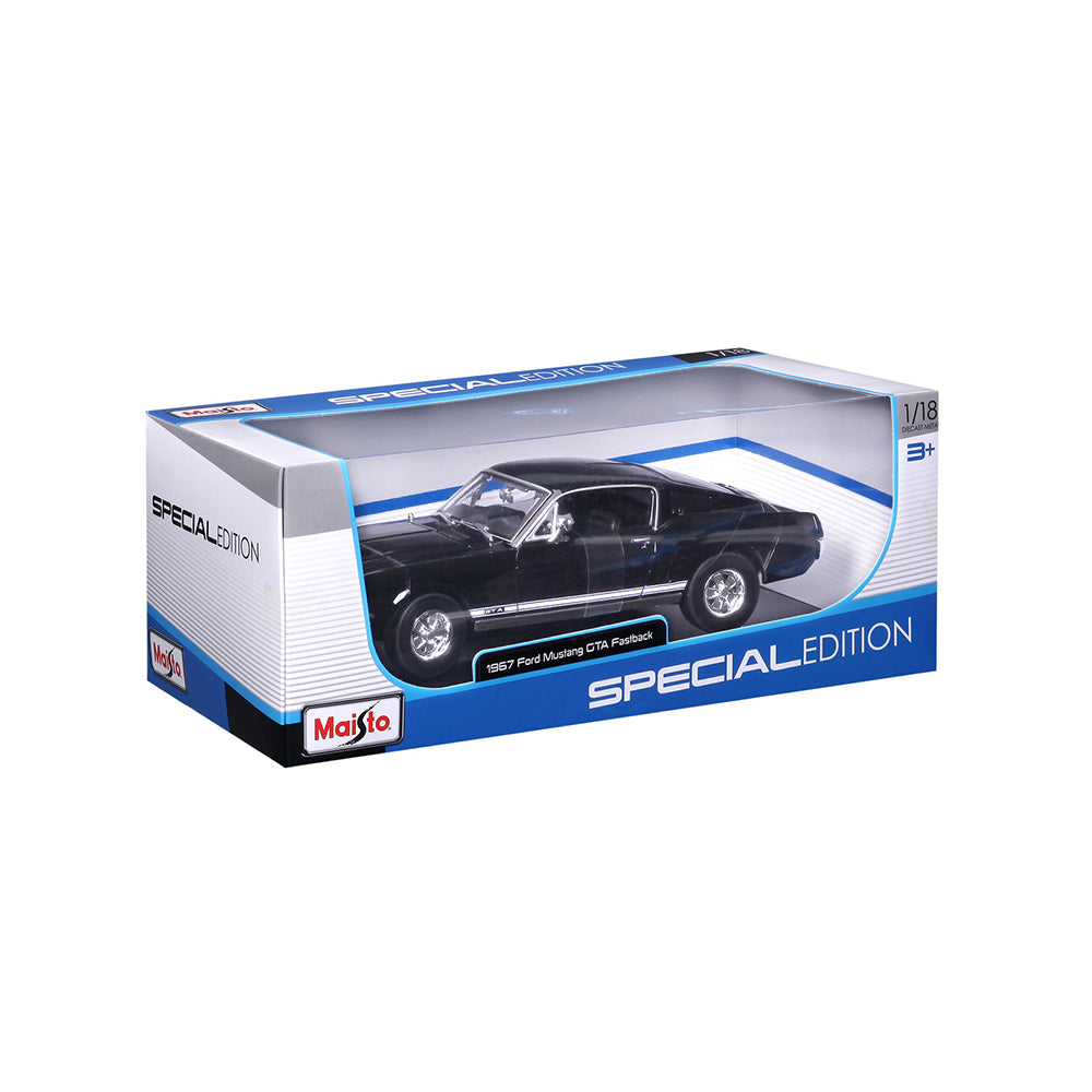 45131166blk-maisto-special-edition-1-18-1967-ford-mustang-fastback-black-toy-car-3y