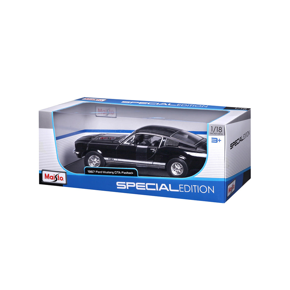 45131166blk-maisto-special-edition-1-18-1967-ford-mustang-fastback-black-toy-car-3y