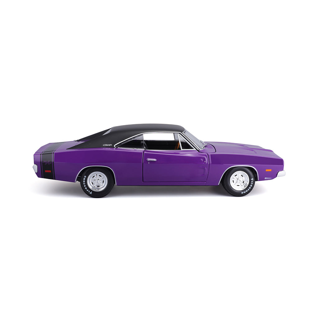 45131387pur-maisto-1-18-1969-dodge-charger-r-t-purple-with-black-roof-model-car-toy-3y