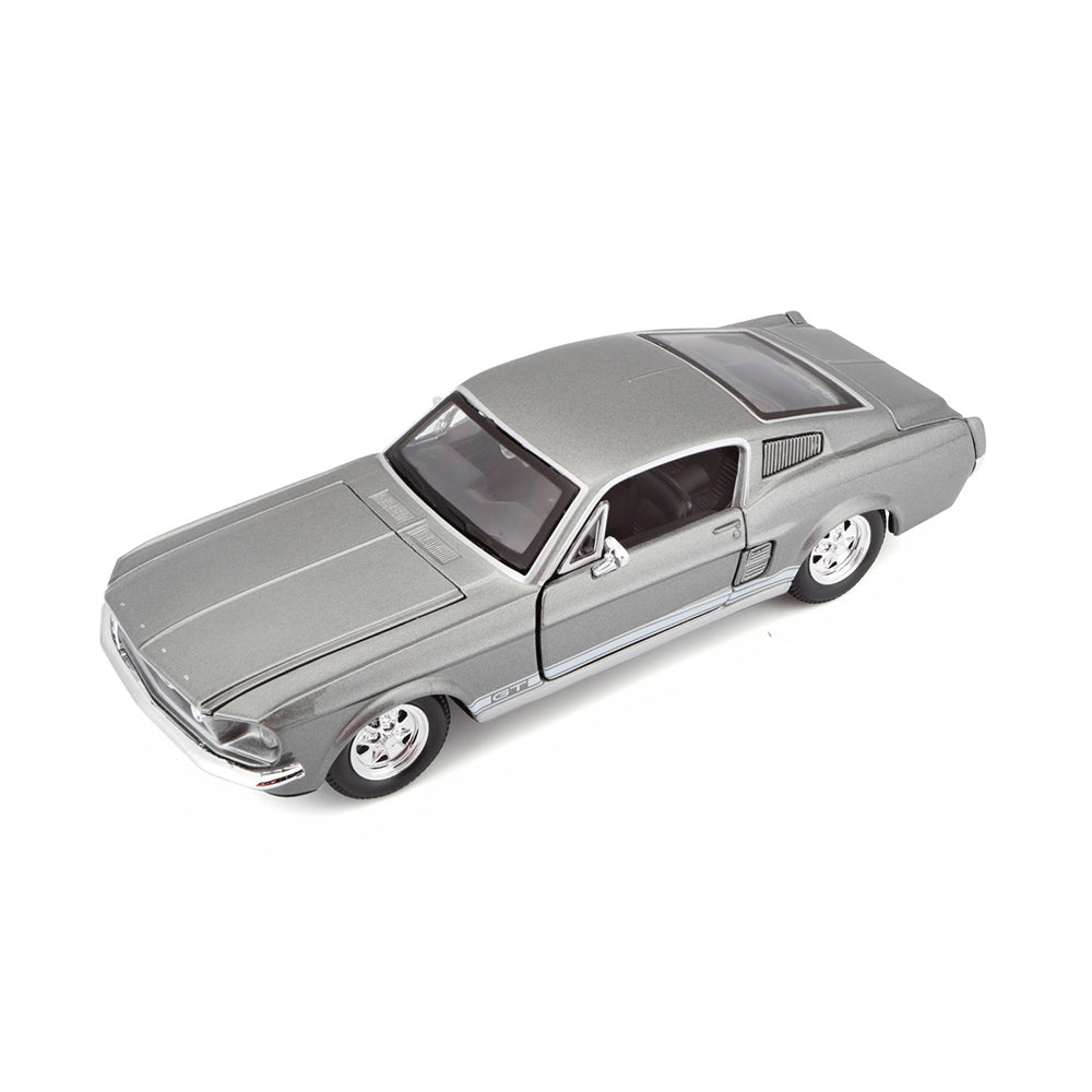 45231260-maisto-1-24-1967-ford-mustang-gt-model-car-toy-3y-grey