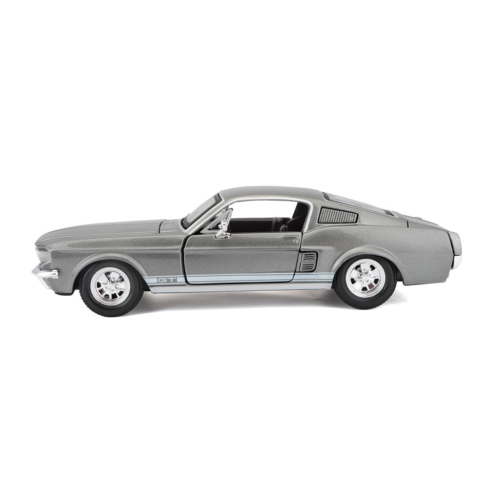 45231260-maisto-1-24-1967-ford-mustang-gt-model-car-toy-3y-grey