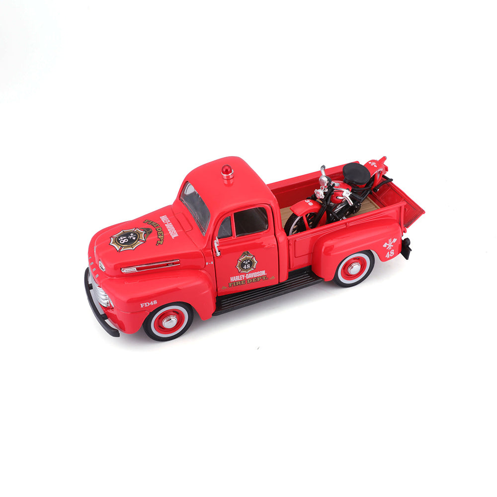 46032191-maisto-1-24-harley-davidson-ford-f1-pick-up-36-knucklehead-model-car-8y