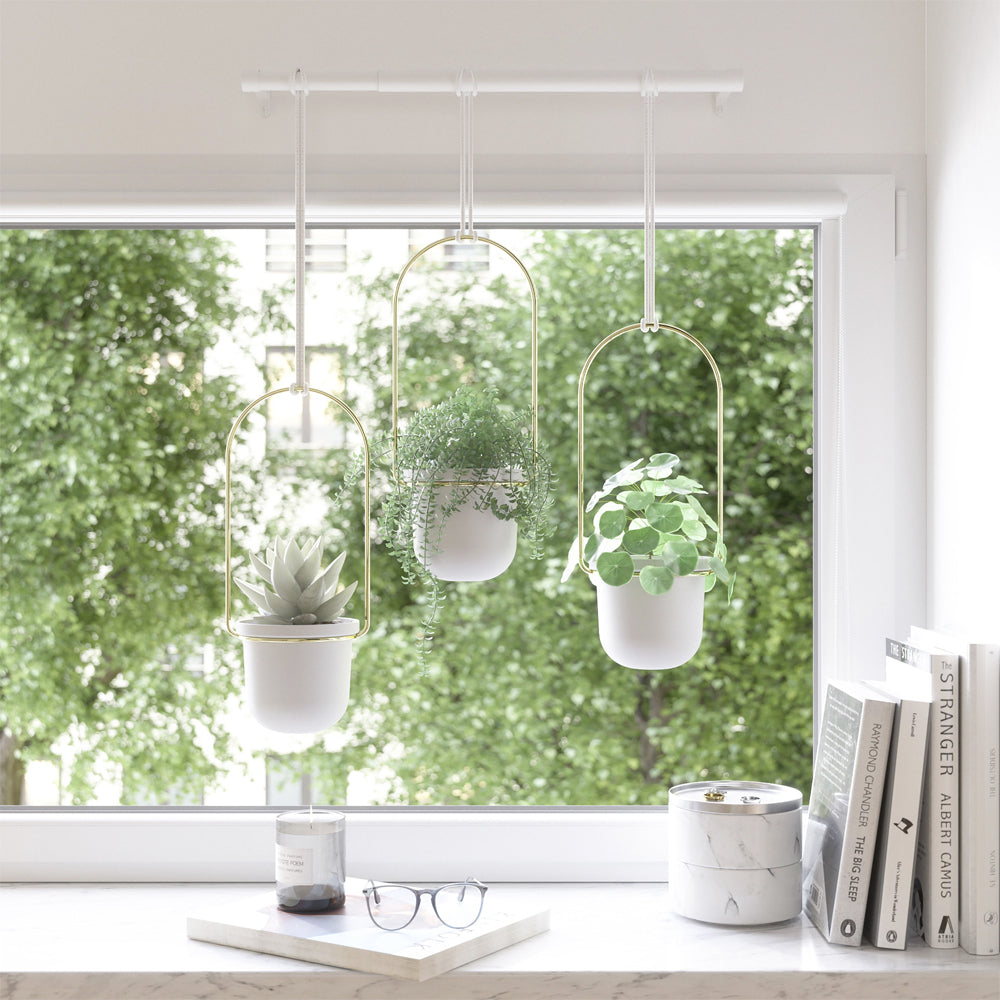 1011748-524-3pc-umbra-triflora-hanging-planter-pot-set-white-brass