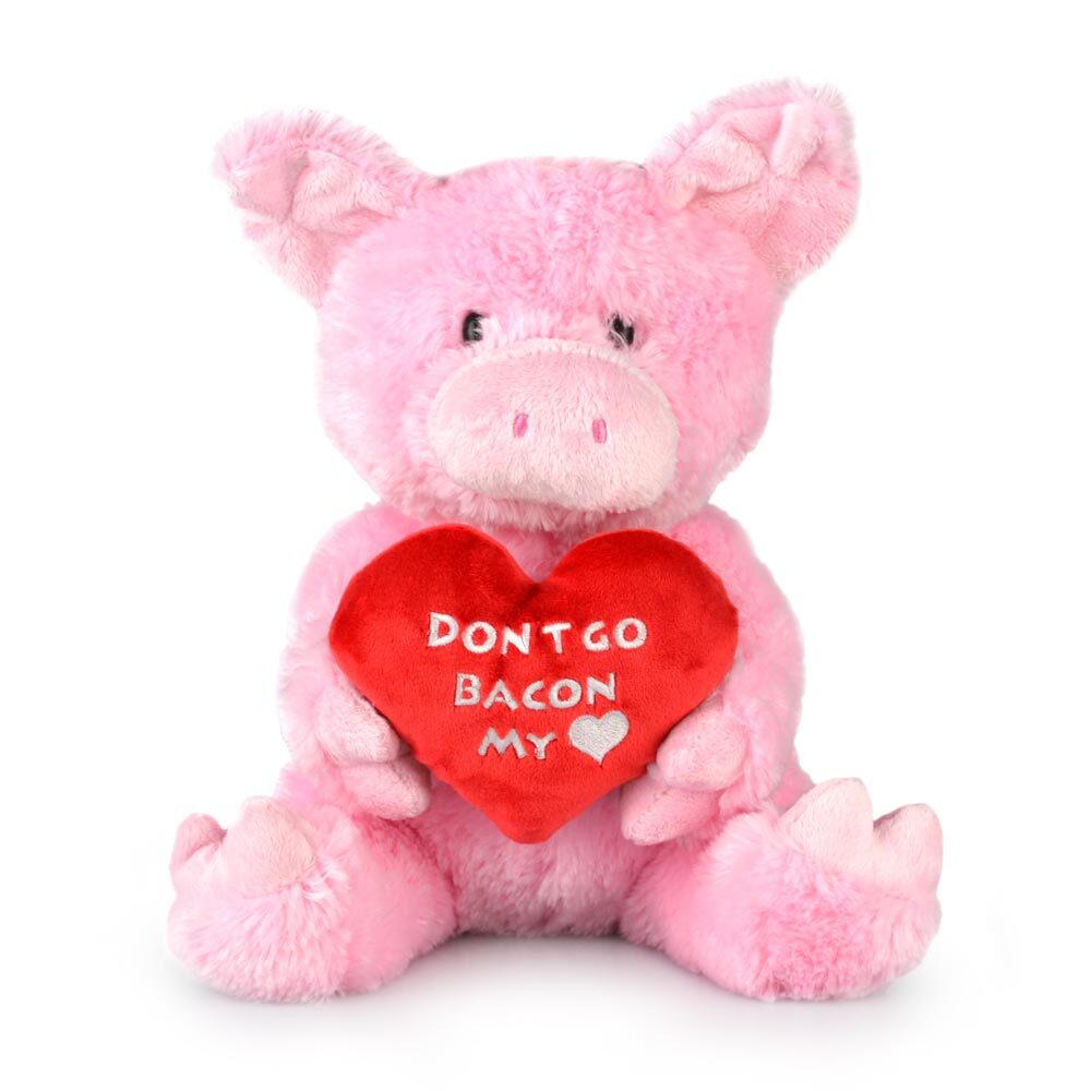 12i0268715a-korimco-26cm-valentines-bacon-my-heart-soft-toy-3y-pink