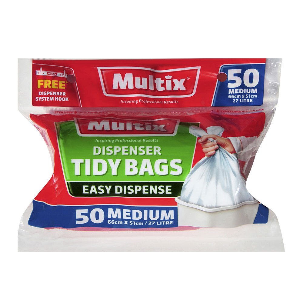 13316-50pc-multix-dispenser-tidy-bags-medium-27-litre-66-x-51cm-w-system-hook