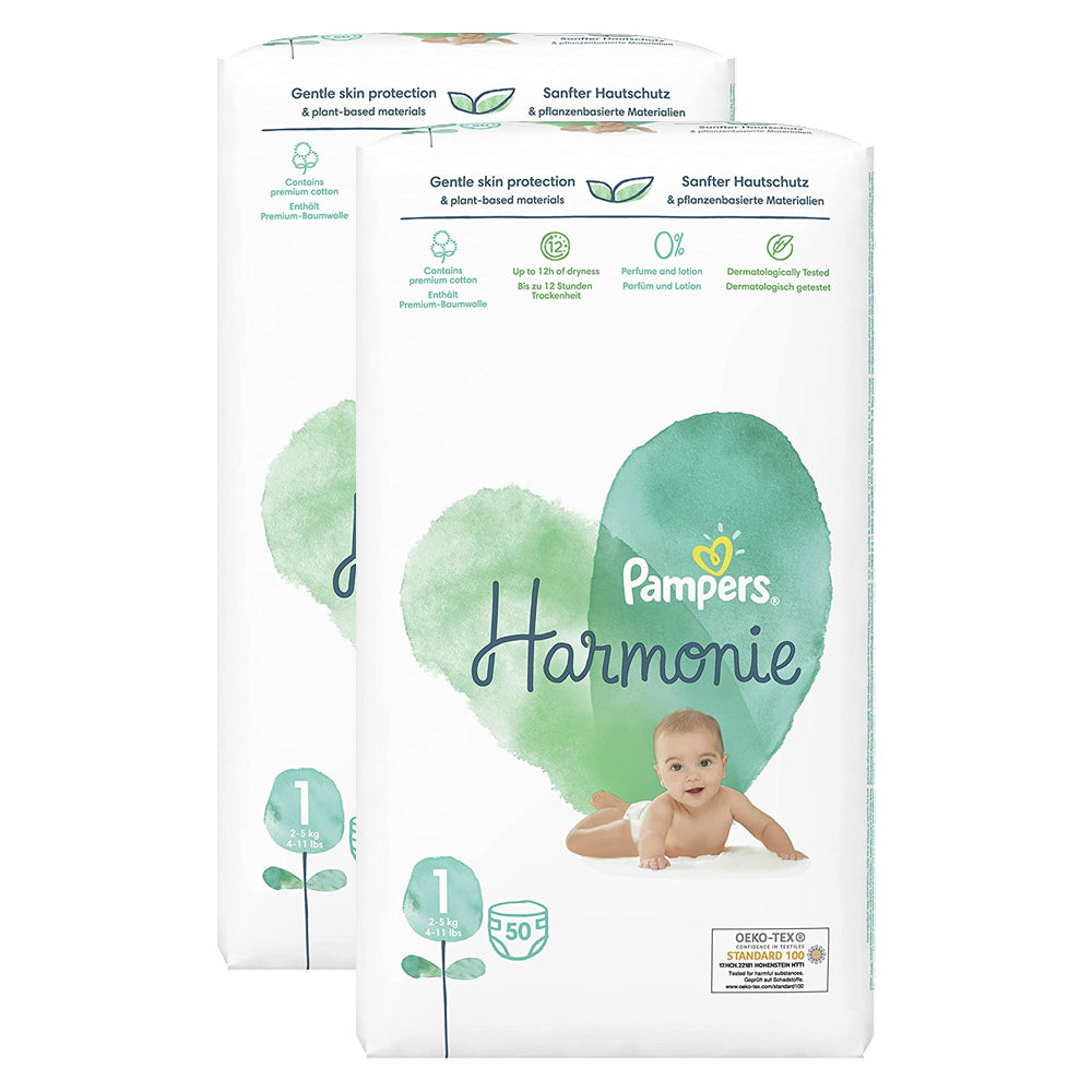 156506-2x-50pc-pampers-harmonie-nappies-diapers-size-1-2-5kg