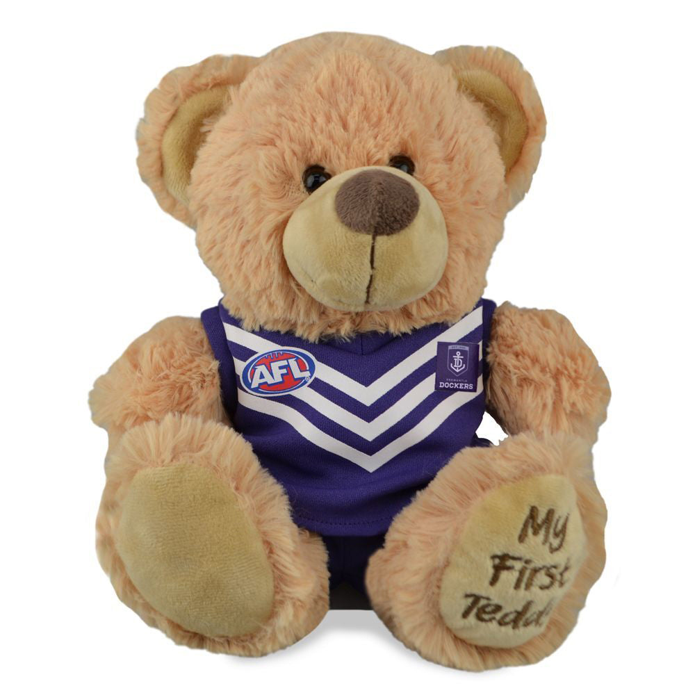 250236205-afl-fremantle-first-teddy-bear-23cm-plush-stuffed-animal-kids-soft-toy