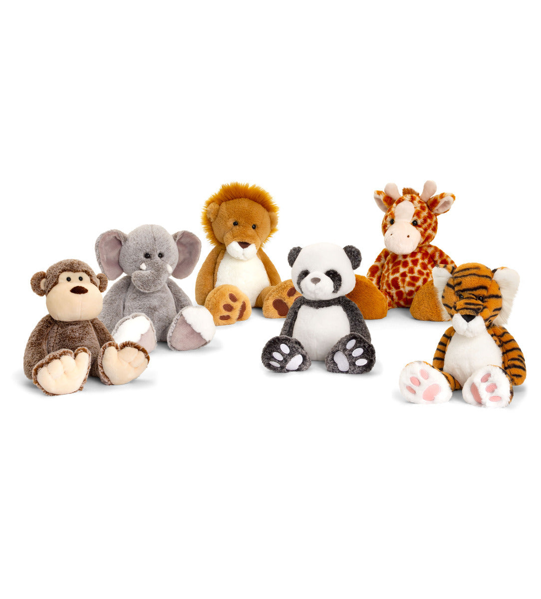 47c0180004-korimco-25cm-love-to-hug-elephant-giraffe-panda-tiger-lion-monkey-soft-toy-asst