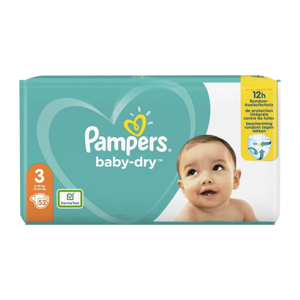 497099-3x-52pc-pampers-baby-dry-nappies-nappy-diaper-size-3-6-10kg