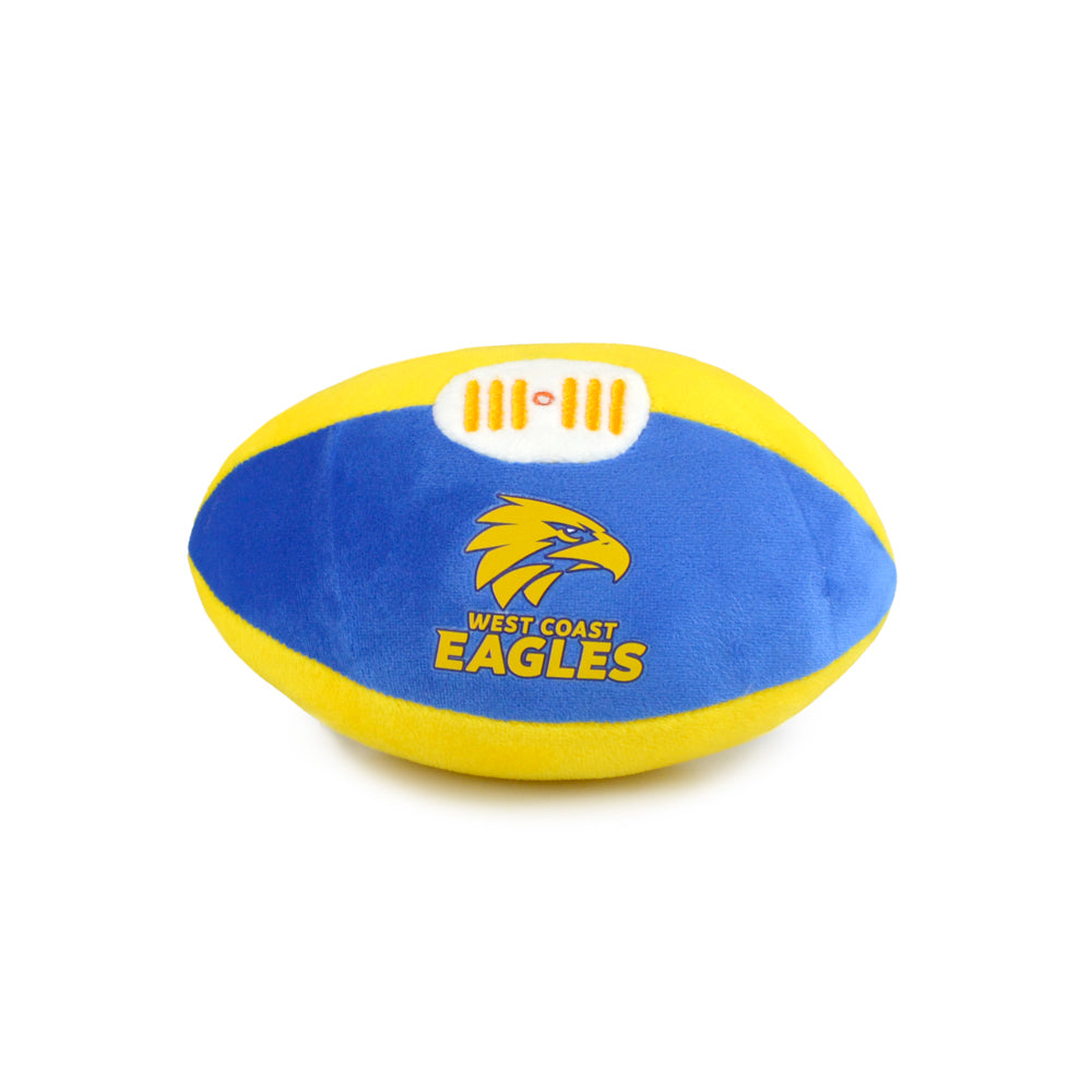 500185789-korimco-18cm-afl-footy-west-coast-soft-stuffed-toy-3y