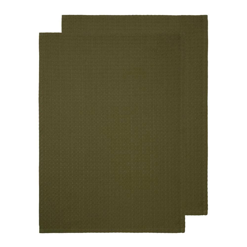 5025002500050019-2pc-j-elliot-waffle-tea-towels-50x70cm-olive