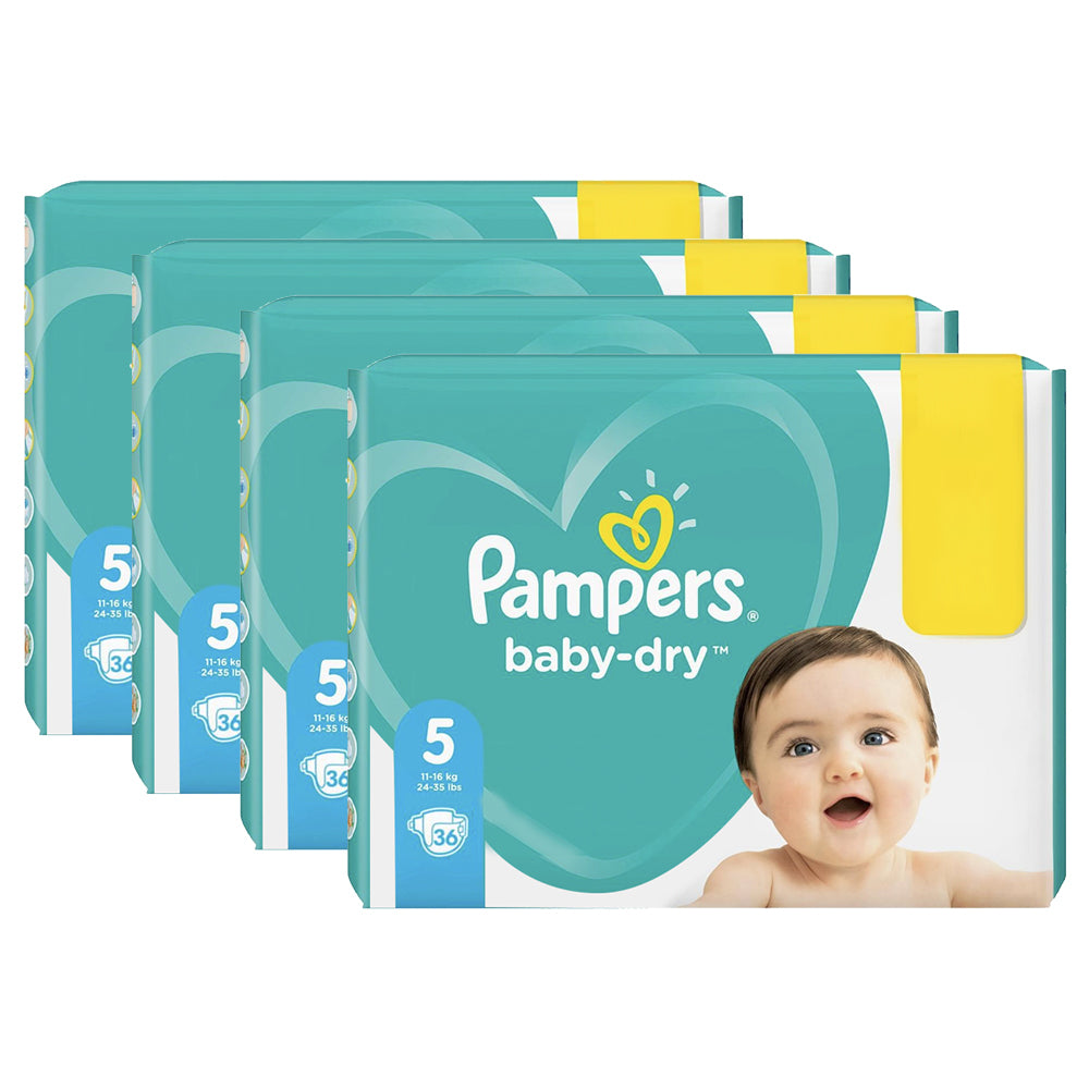 515117-4x-36pc-pampers-baby-dry-nappies-diapers-size-5-11-16kg