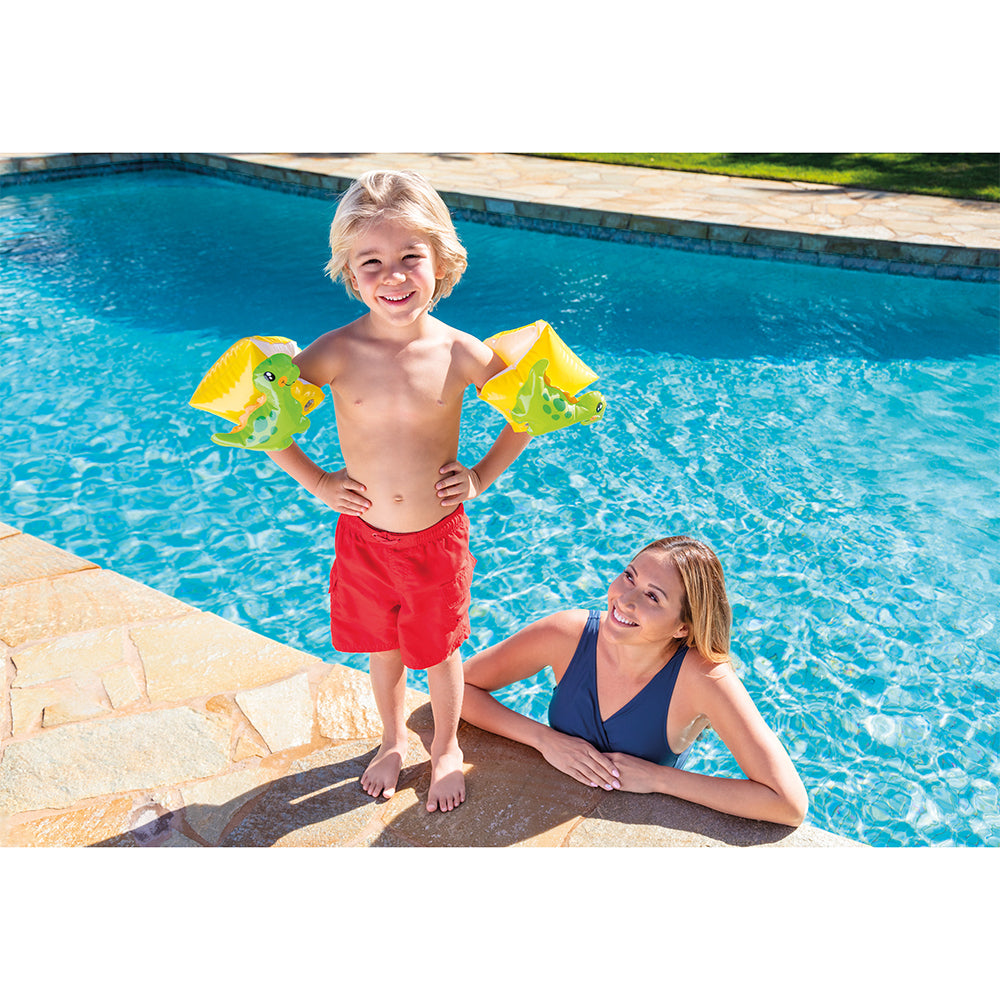 56664np-intex-inflatable-23cm-dinosaur-arm-bands-floaties-kids-3-6y