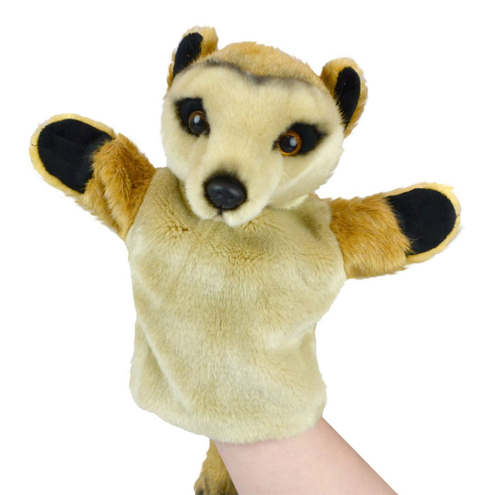 57i0268254-lil-friends-26cm-meerkat-animal-hand-puppet-kids-soft-toy-brown