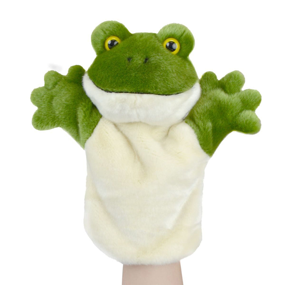 57i0269558-lil-friends-26cm-frog-animal-hand-puppet-kids-soft-toy-green