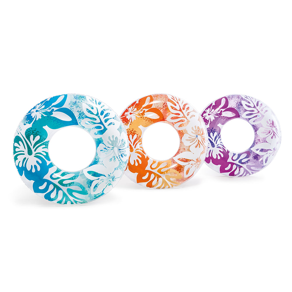 59251np-intex-clear-tropical-colour-91cm-inflatable-pool-swim-tube-assorted