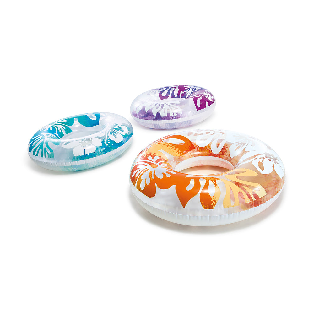 59251np-intex-clear-tropical-colour-91cm-inflatable-pool-swim-tube-assorted