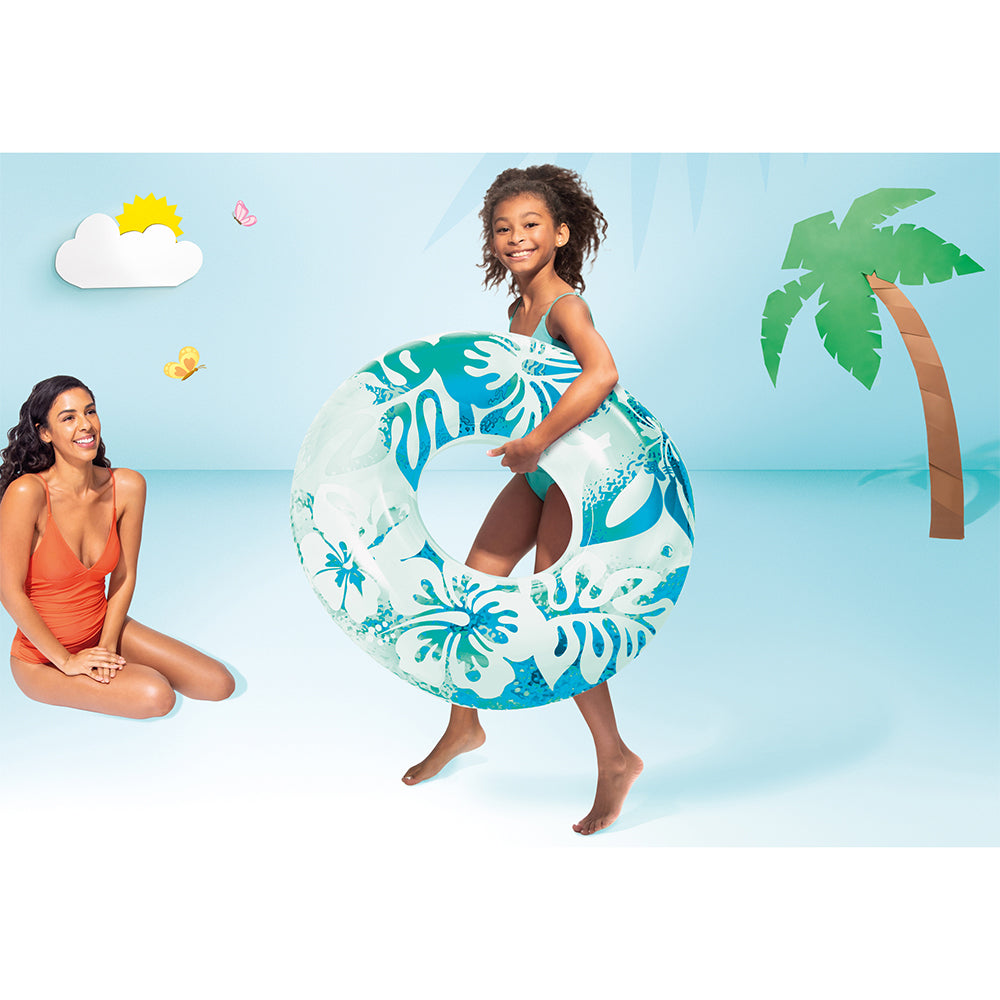 59251np-intex-clear-tropical-colour-91cm-inflatable-pool-swim-tube-assorted