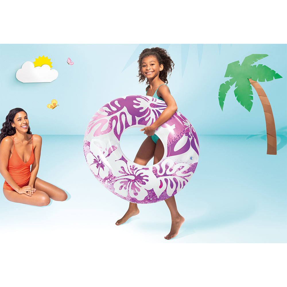 59251np-intex-clear-tropical-colour-91cm-inflatable-pool-swim-tube-assorted