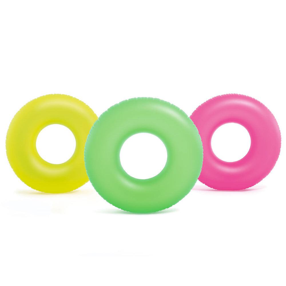 59262np-intex-91cm-neon-frost-inflatable-tubes-swim-rings-assorted