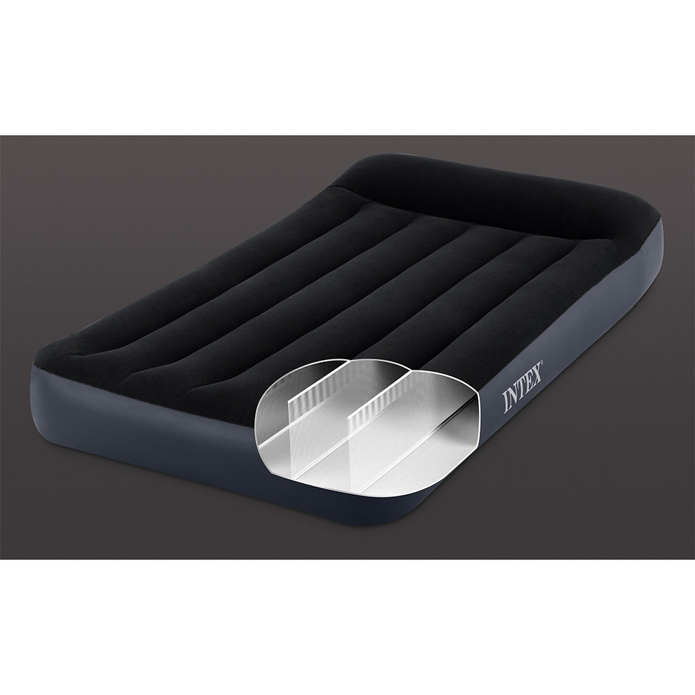 64143-intex-dura-beam-classic-inflatable-queen-airbed-w-pillow-rest-black