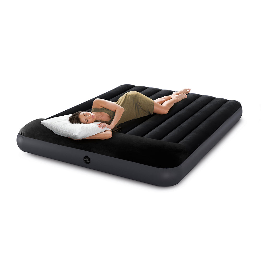 64143-intex-dura-beam-classic-inflatable-queen-airbed-w-pillow-rest-black
