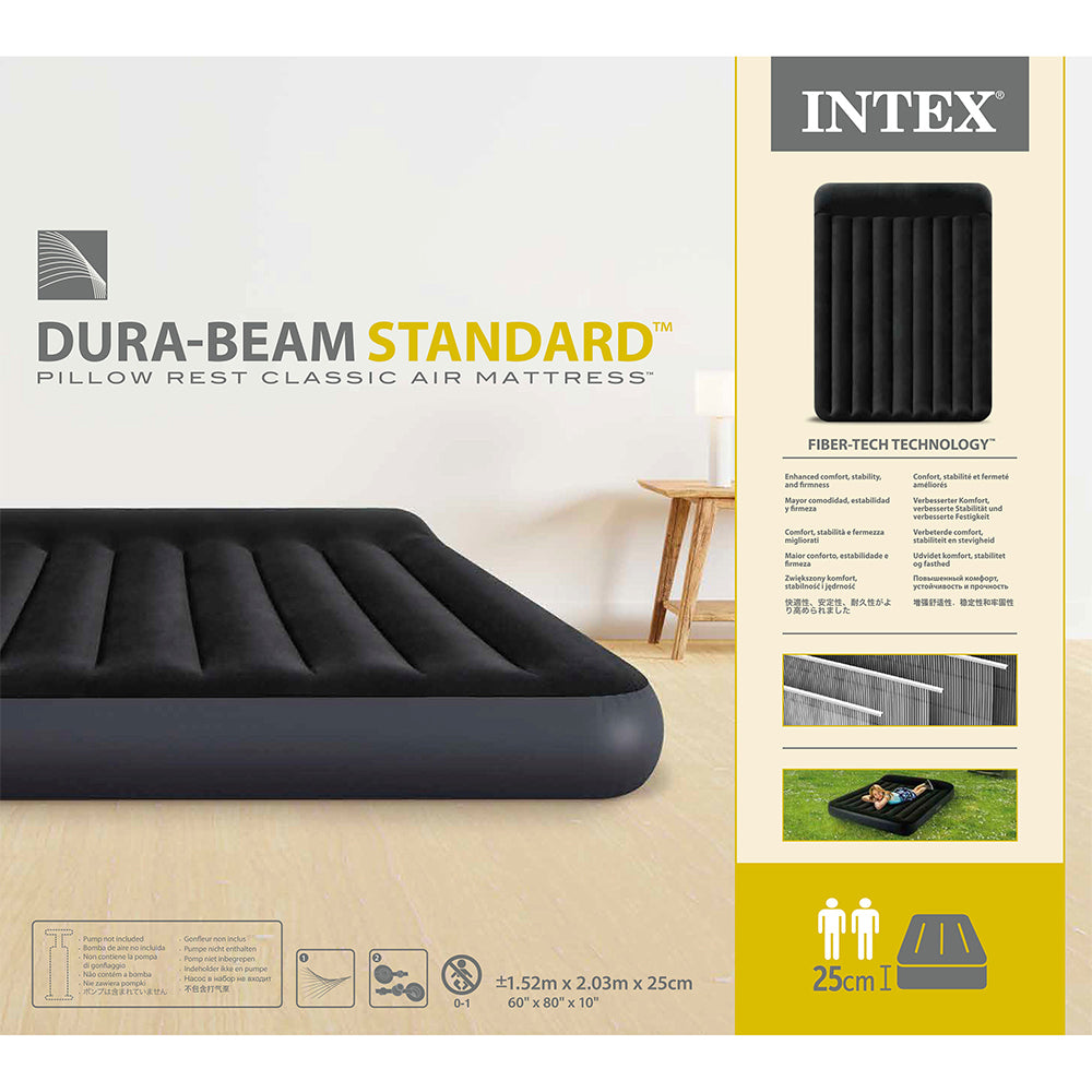 64143-intex-dura-beam-classic-inflatable-queen-airbed-w-pillow-rest-black