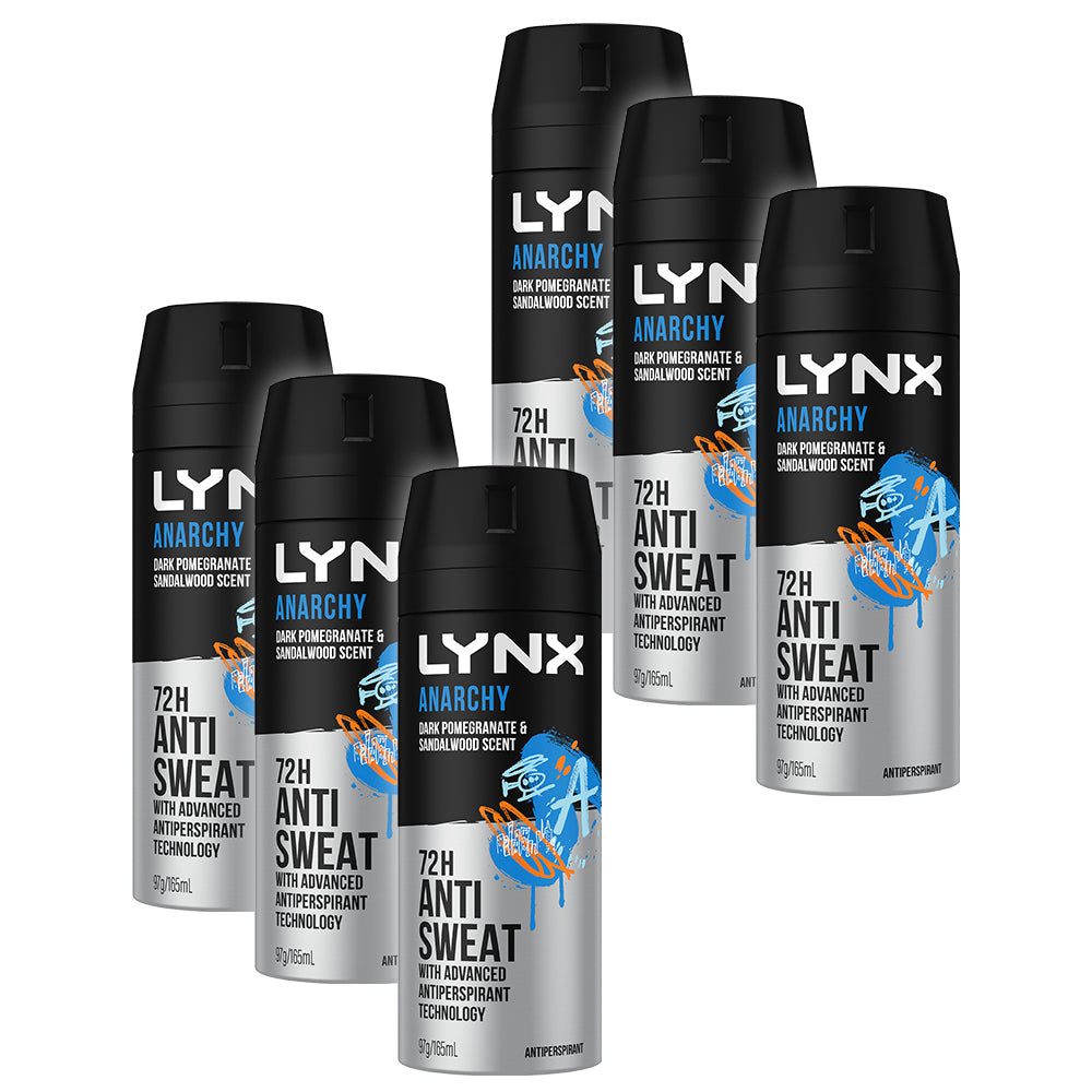 67915232-6pk-lynx-97g-antiperspirant-deodorant-spray-anarchy-sweat-protection