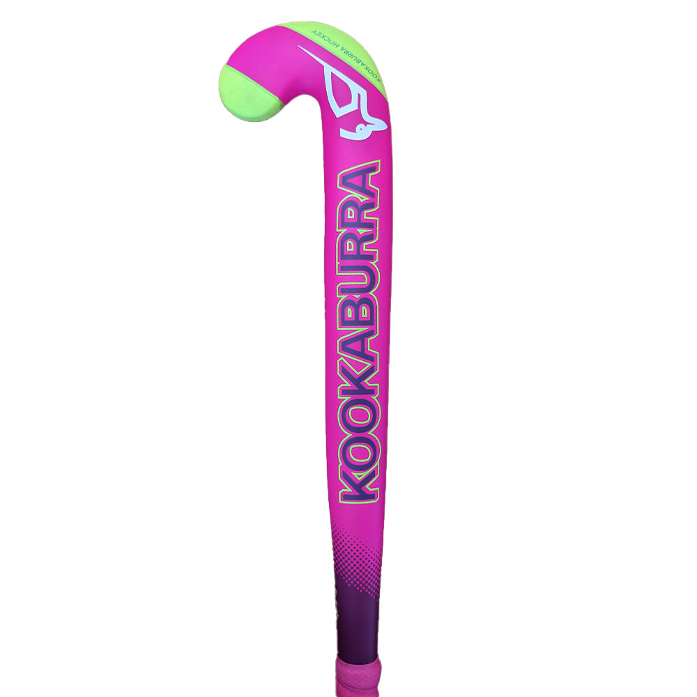6a1944y-kookaburra-neon-pink-l-bow-24-long-light-weight-field-hockey-stick