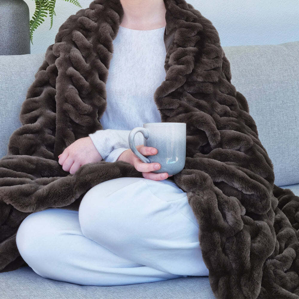 J. Elliot Skyler 130x160cm Throw Blanket Decor - Chocolate