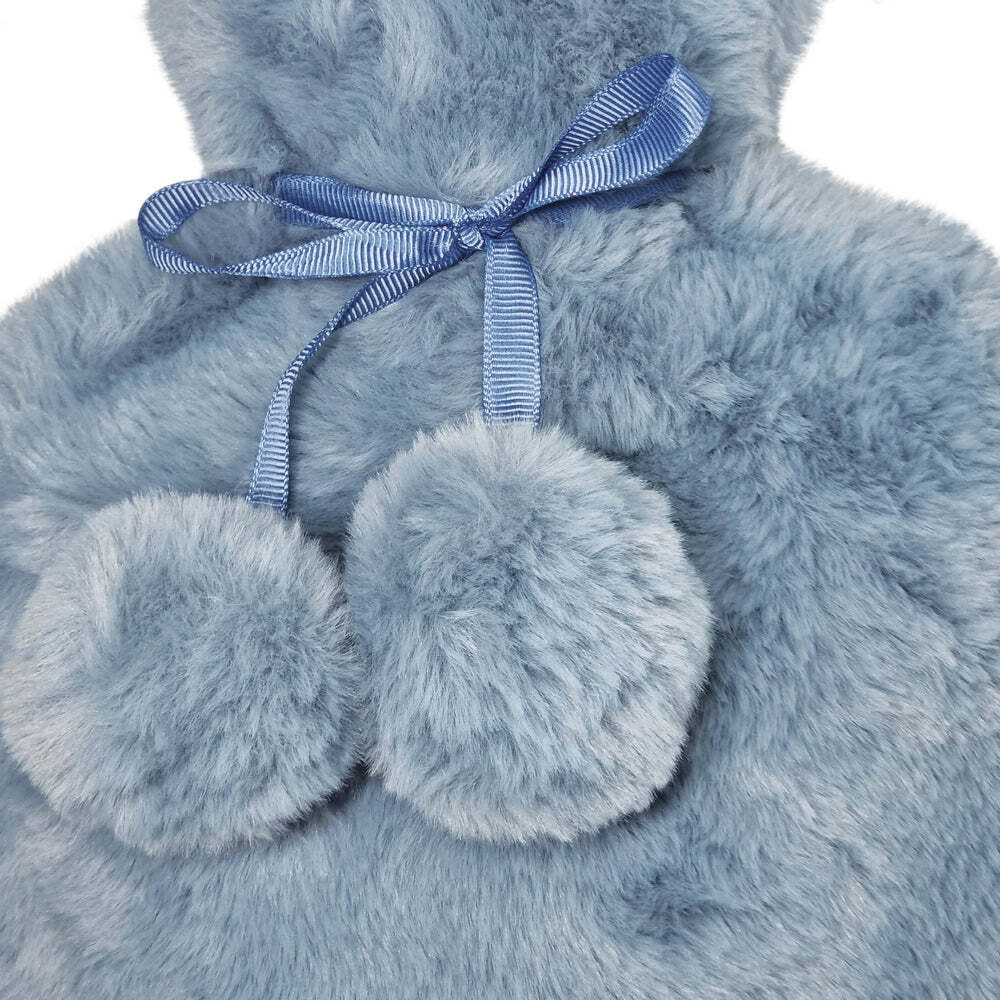 J. Elliot Holly Hotwater Bottle With Faux Fur Cover Blue