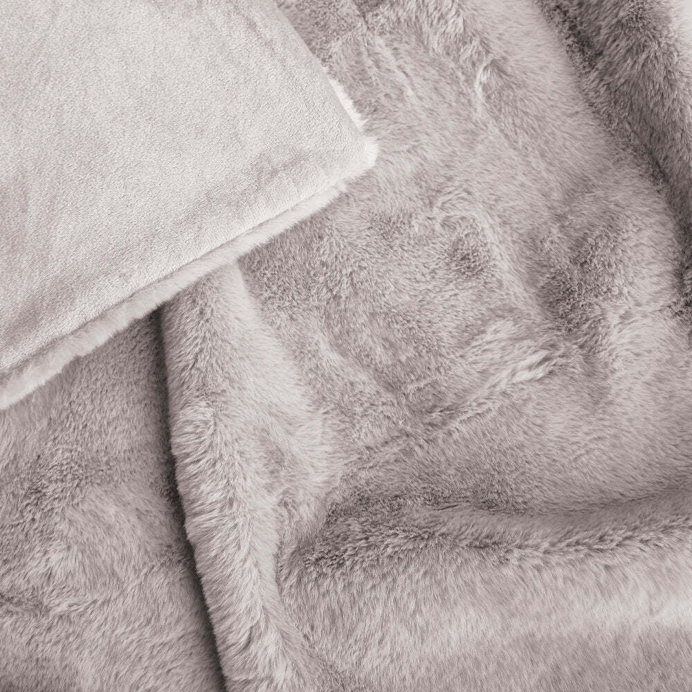 J. Elliot Holly Soft Warm Home Decor Faux Fur Throw Blanket Dove