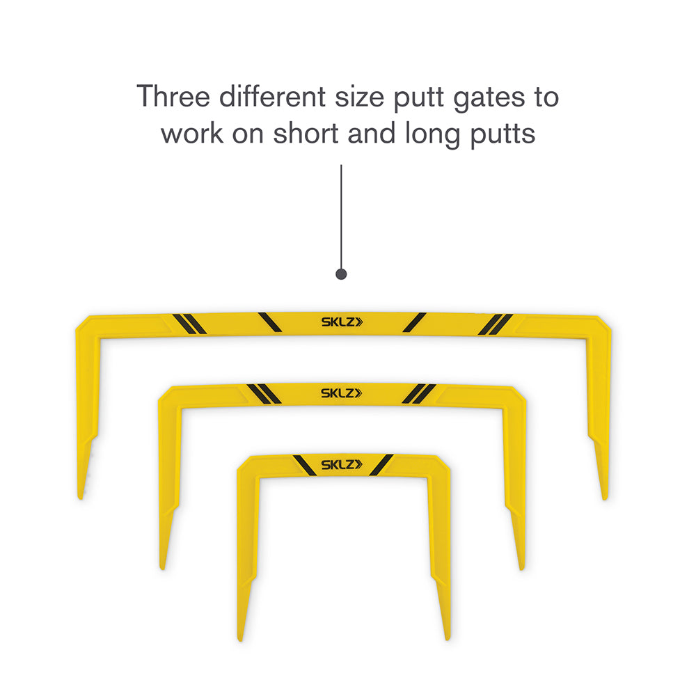3pc SKLZ Golf Putt Path Marking Gates Yellow