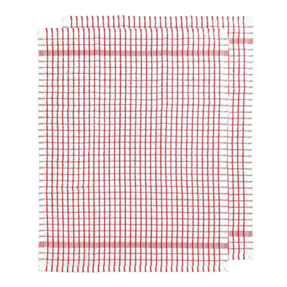 J. Elliot Elly 2 Pack Tea Towels 45x65cm Red