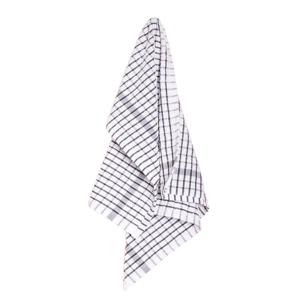 J. Elliot Elly 2 Pack Tea Towels 45x65cm Charcoal