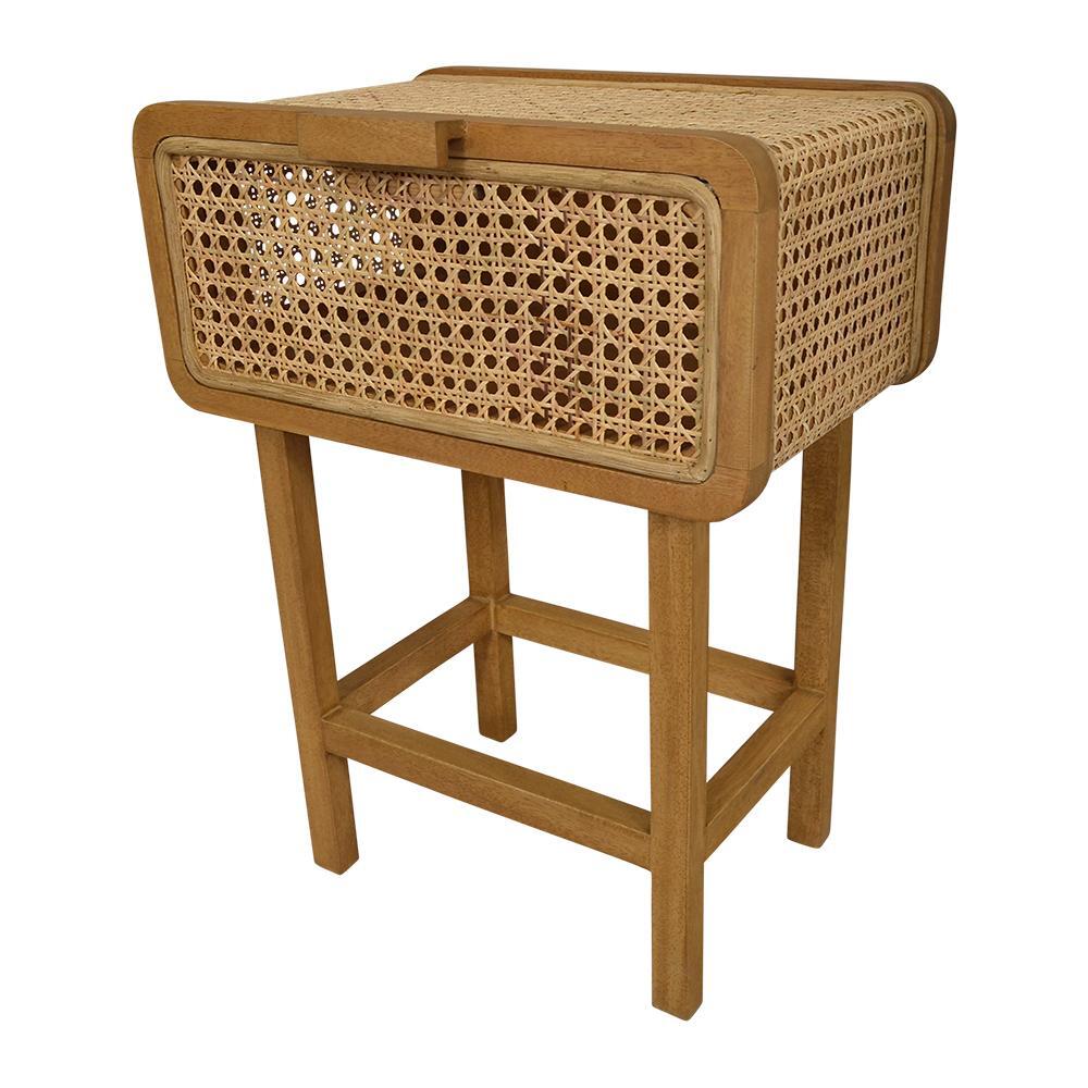 J. Elliot Seabrook Rattan Bedside Table 45x30x60cm Natural