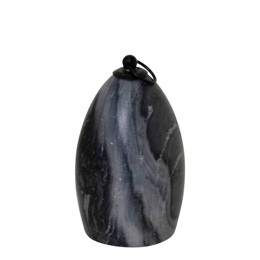 J.Elliot Nessa 14x9cm Door Stop w/ Metal Ring Handle - Grey Marble