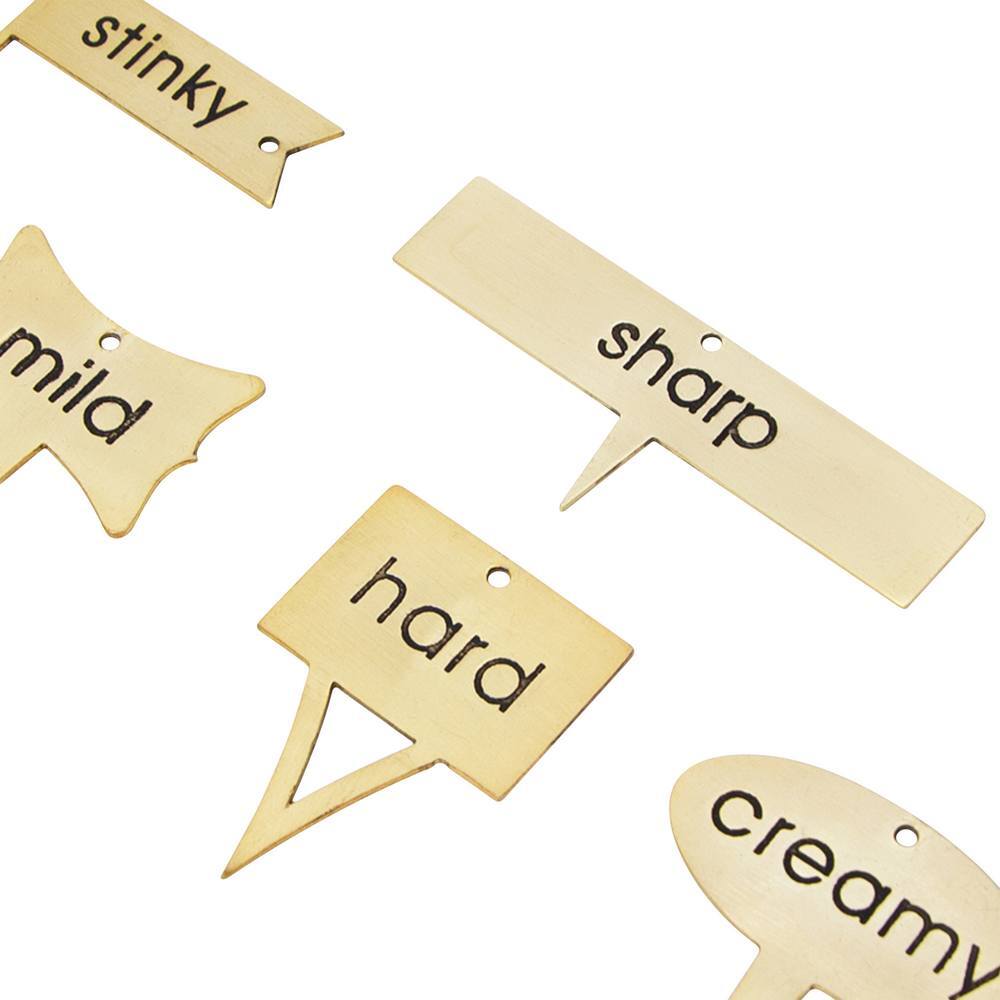 5pc J. Elliot Zola Cheese Markers Set 5x7cm Gold