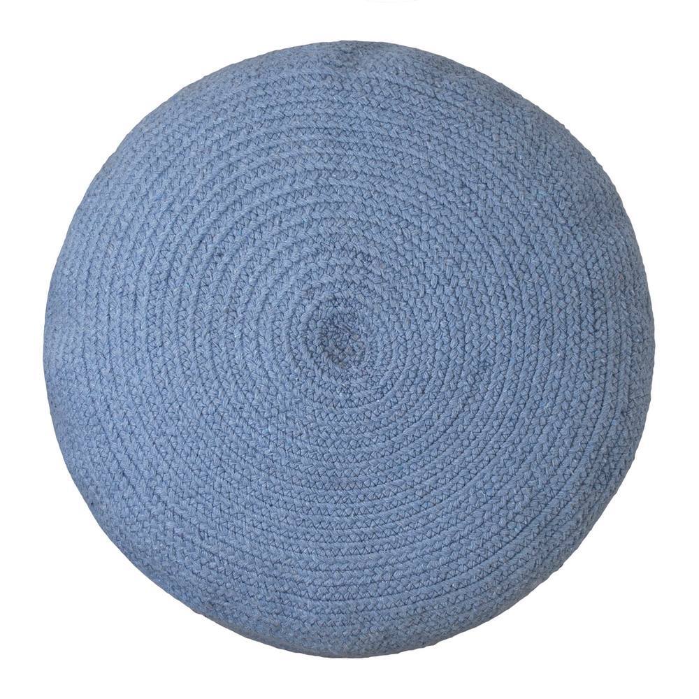 J. Elliot Henri Ottoman 45x45x40cm Natural & Steel Blue