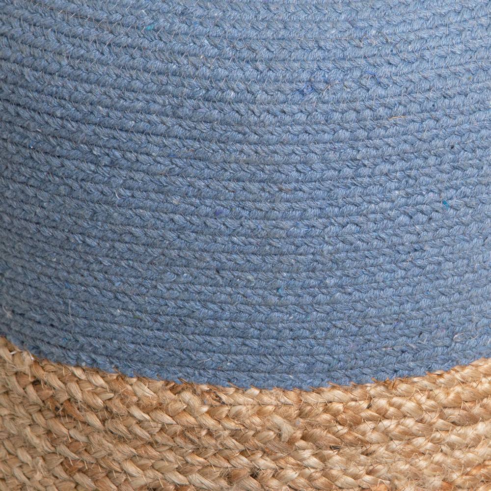 J. Elliot Henri Ottoman 45x45x40cm Natural & Steel Blue