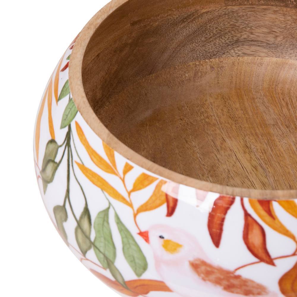 J. Elliot Flora & Finch Salad Bowl 30x30x12cm Multi