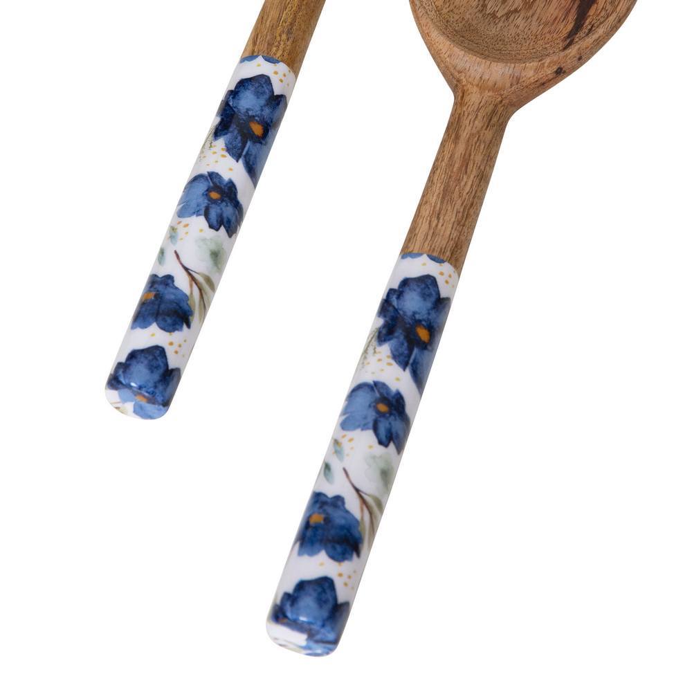 J. Elliot 2pc Wildflower Salad Servers 30x7x2cm Blue