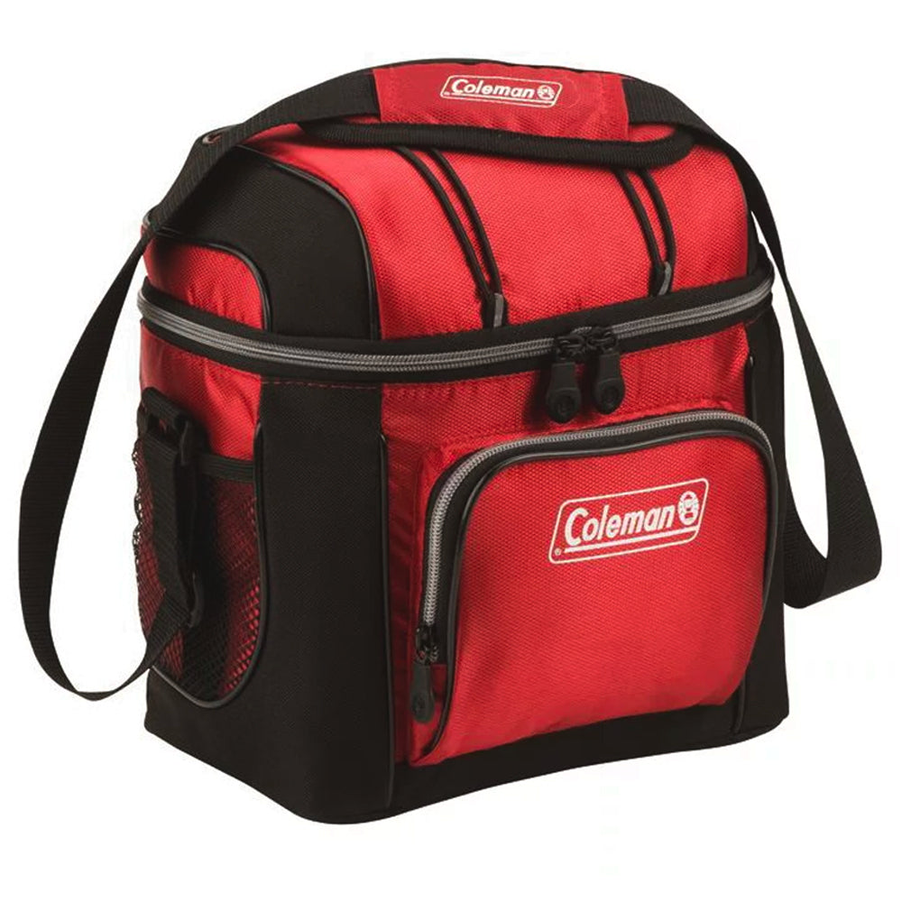 1322906-coleman-outdoor-9-can-soft-shell-cooler-insulated-camping-lunch-bag-red