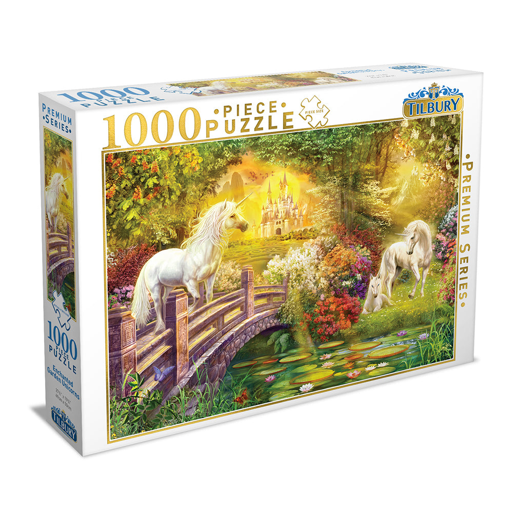 19520-1000pc-tilbury-puzzle-enchanted-garden-unicorns