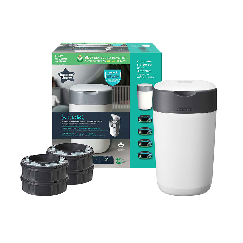 25102701-tommee-tippee-twist-and-click-advanced-nappy-bin-starter-set-white