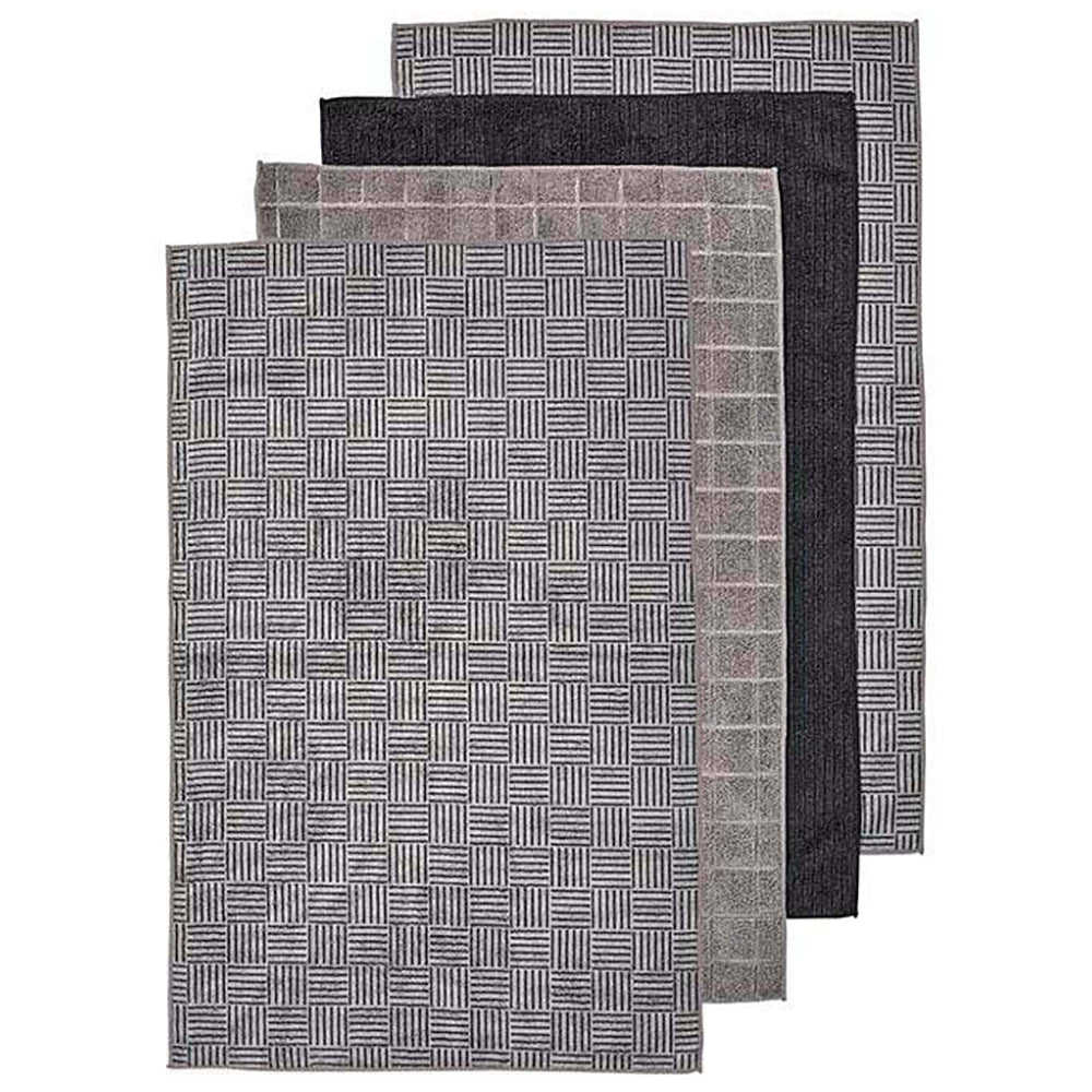 33407-4pc-ladelle-benson-charcoal-microfibre-kitchen-towels