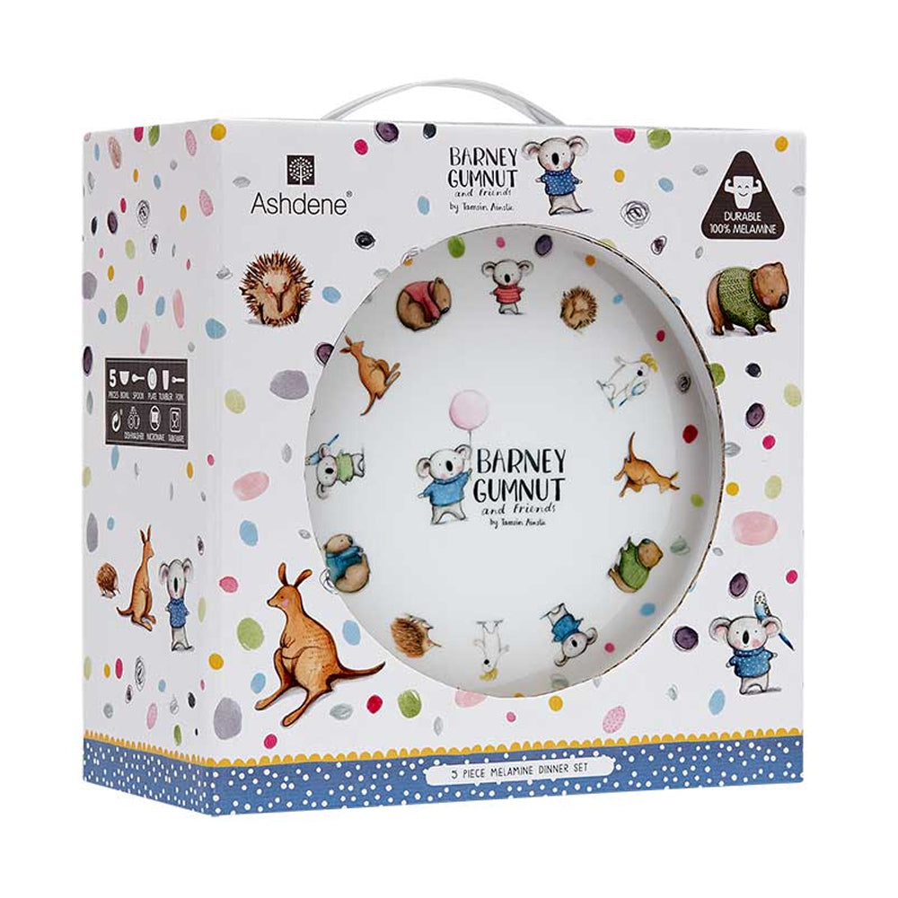 517274-5pc-ashdene-kids-barney-gumnut-friends-melamine-dinner-set
