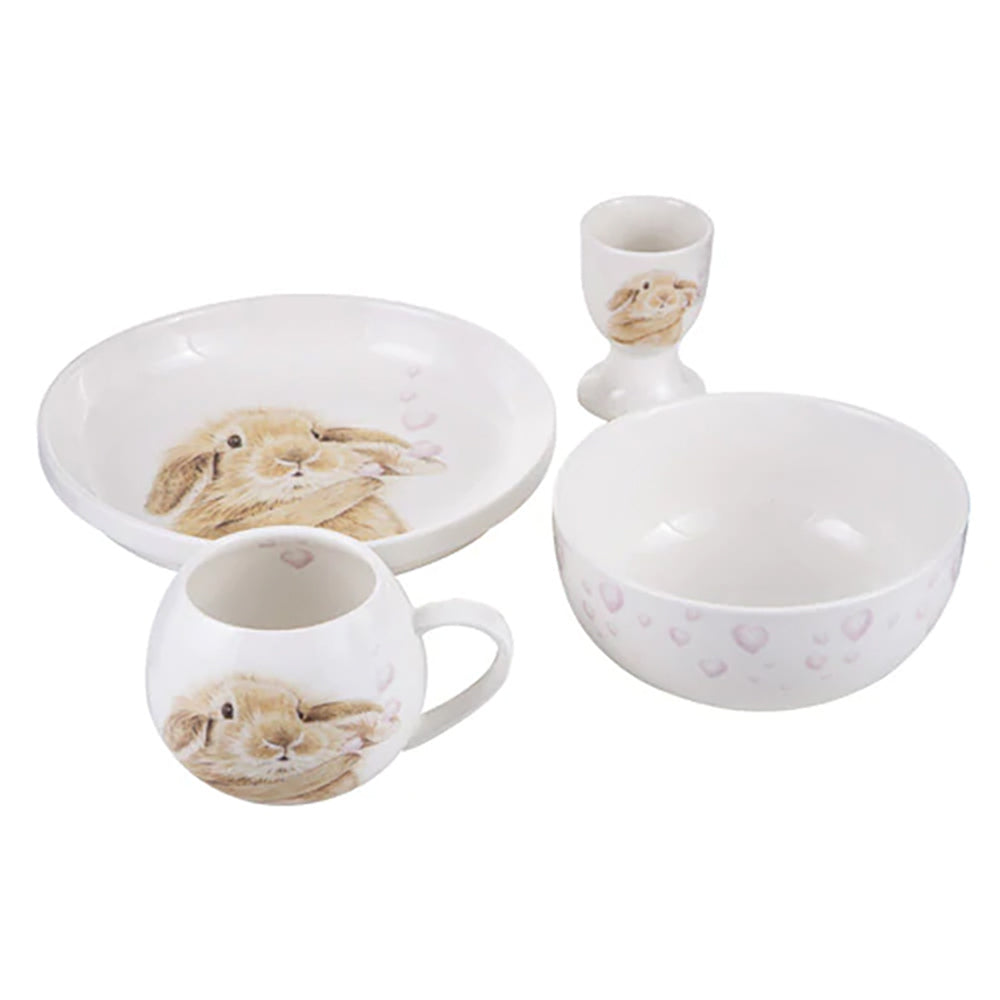 520902-4pc-ashdene-bunny-hearts-ceramic-bone-china-kids-dining-set